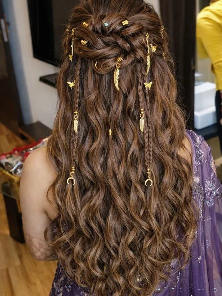 Long Waves with Gold Charm Braids