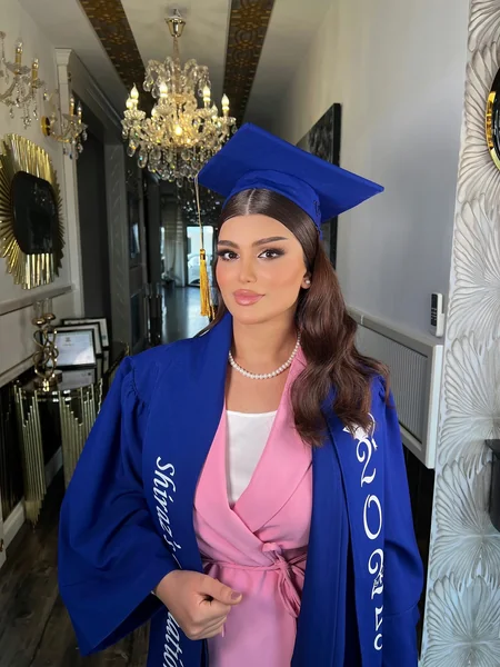 Medium Wavy Hair Under Royal Blue Cap