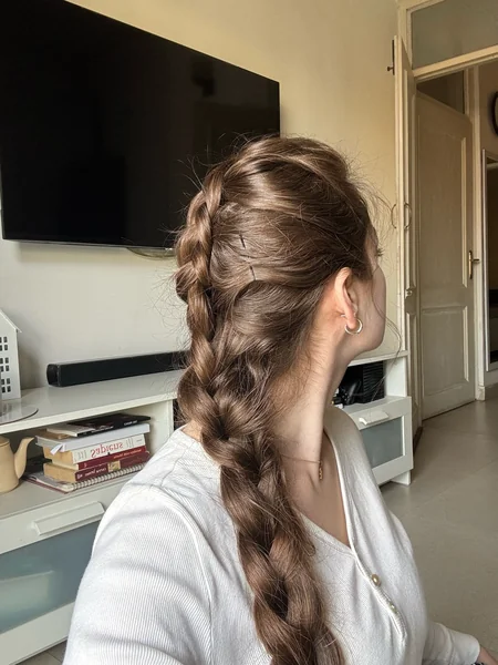 Relaxed Side Dutch Braid in Brown