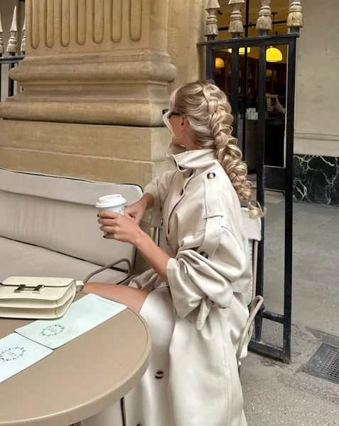 Elegant Bubble Braid Side Ponytail Blonde