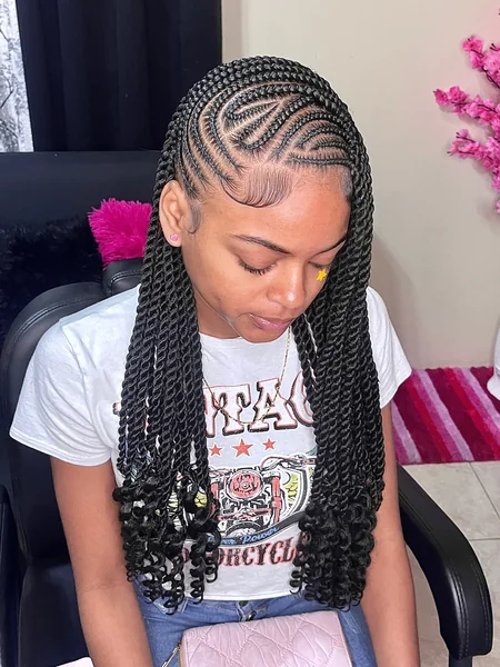 Lemonade Braids with Curly Ends for Kids