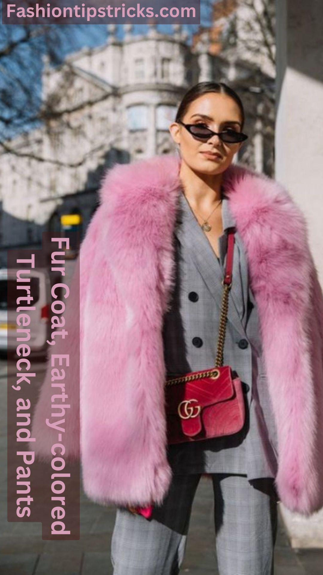 Fur Coat, Earthy-colored Turtleneck, and Pants Fur Coat, Earthy-colored Turtleneck, and Pants