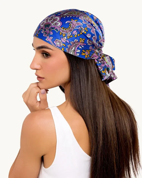 Blue Ornate Bandana
