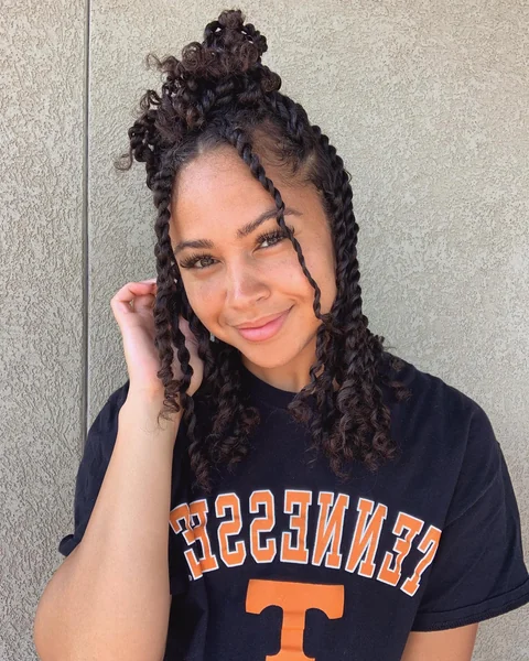 Passion Twist Half-Up Top Knot