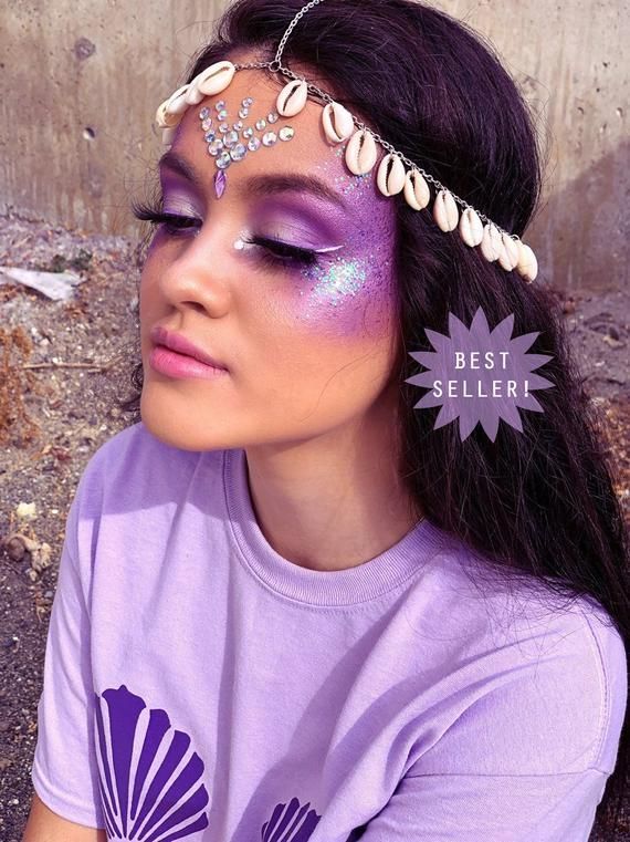 Mermaid Costume Glitter Makeup Kit Mermaid Makeup Face Glitter Little Mermaid Costume Loose Glitter Halloween Makeup Mermaid Party