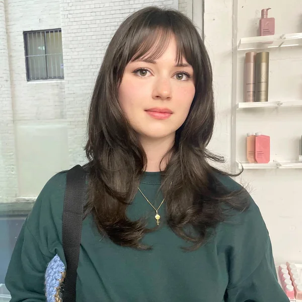 Medium Length Hair with Side Fringe