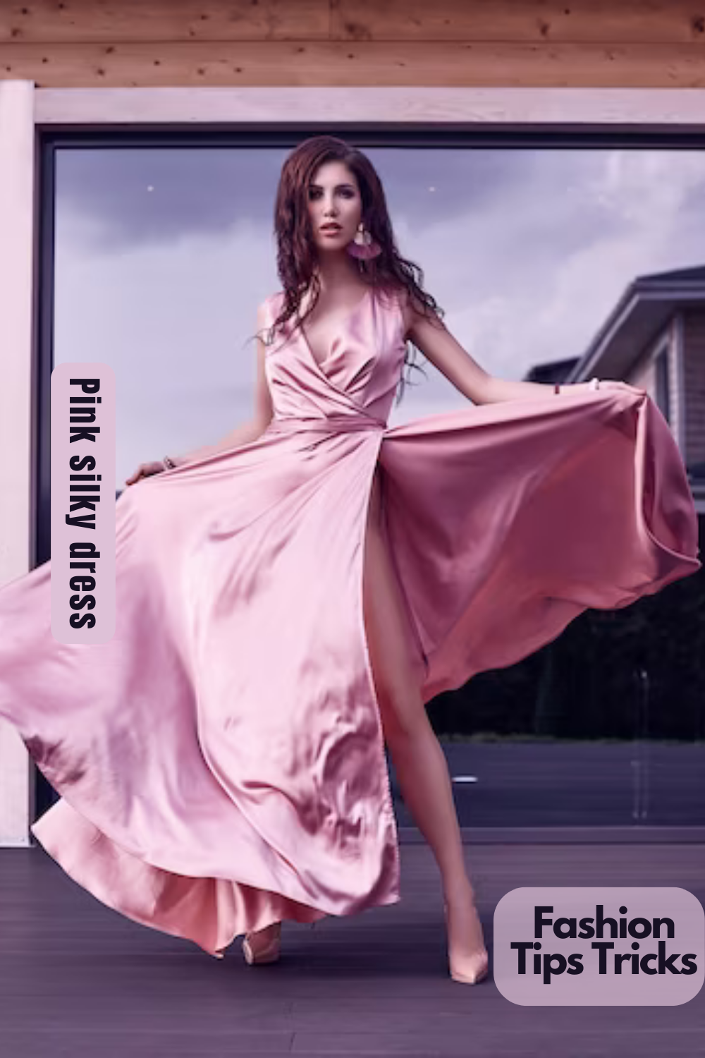 Pink silky dress Pink silky dress