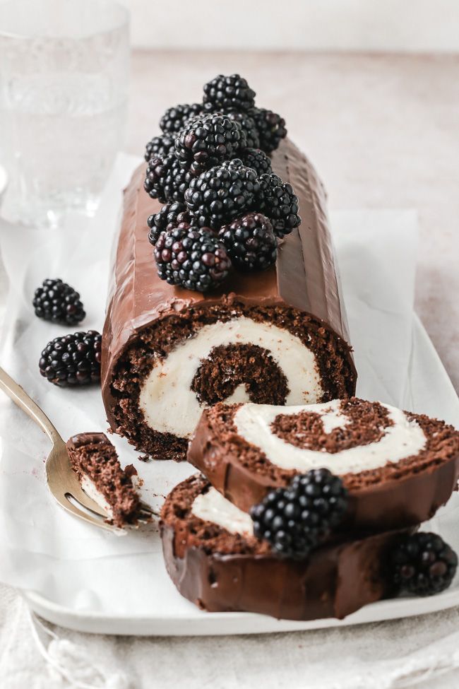 Chocolate Swiss Roll Cake