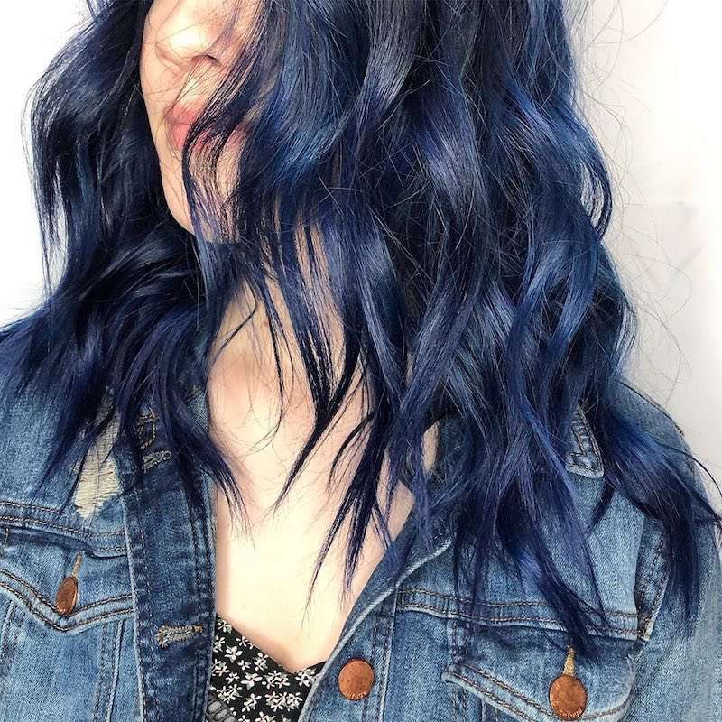 26 Dark Blue Hair Looks for Moody, Melty Vibes