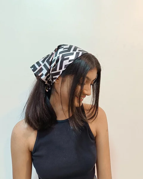 Black Geometric Bandana