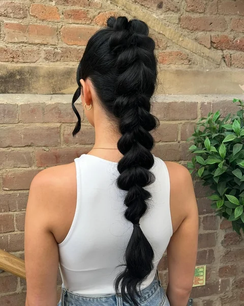 Black Pull-Through Mohawk Braid