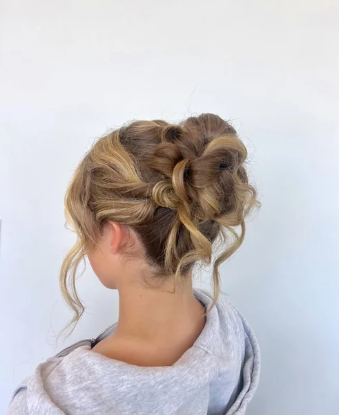 Messy High Bun Updo