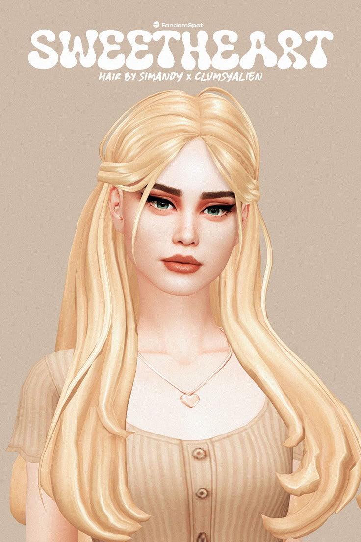 Meadow Winds Sweetheart Hair SIMANDY x CLUMSYALIEN