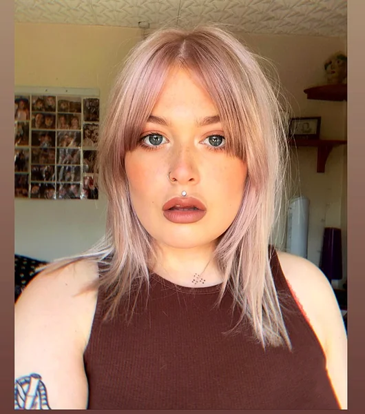 Airy Pastel Pink Mid-Length Shag
