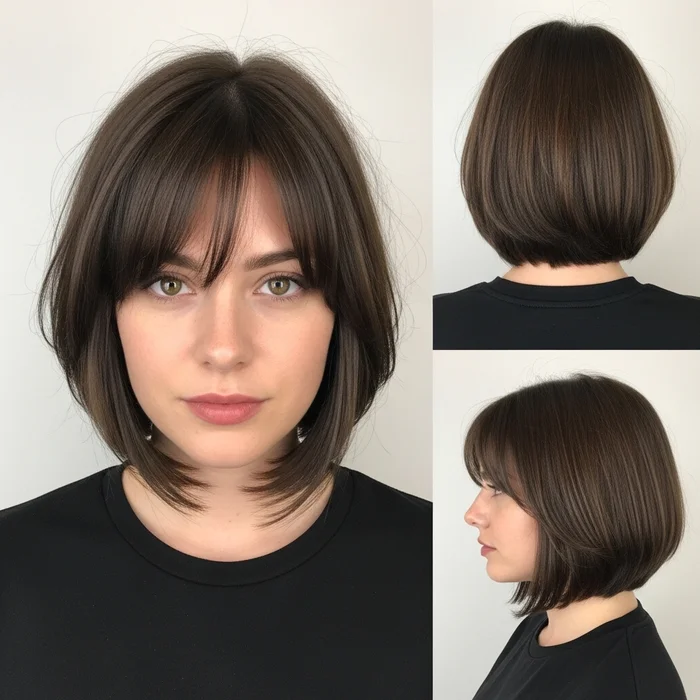 Angled Bob Haircuts with Bangs
