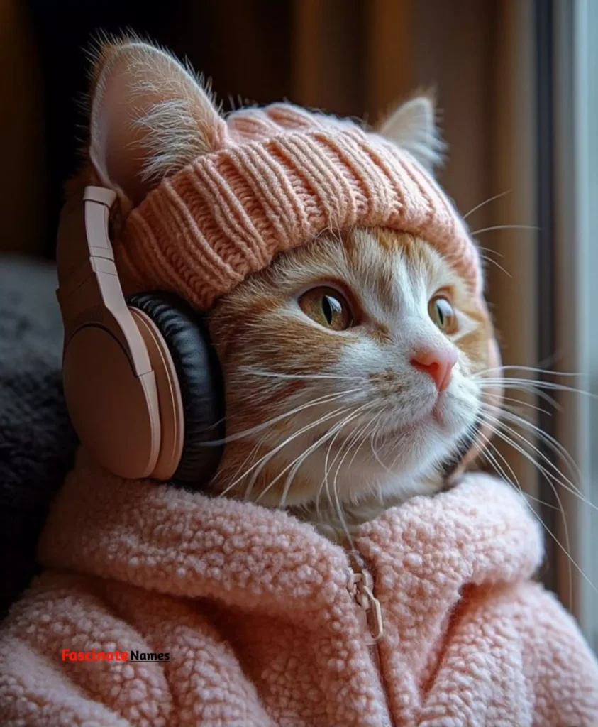 Peach Cat with Hat