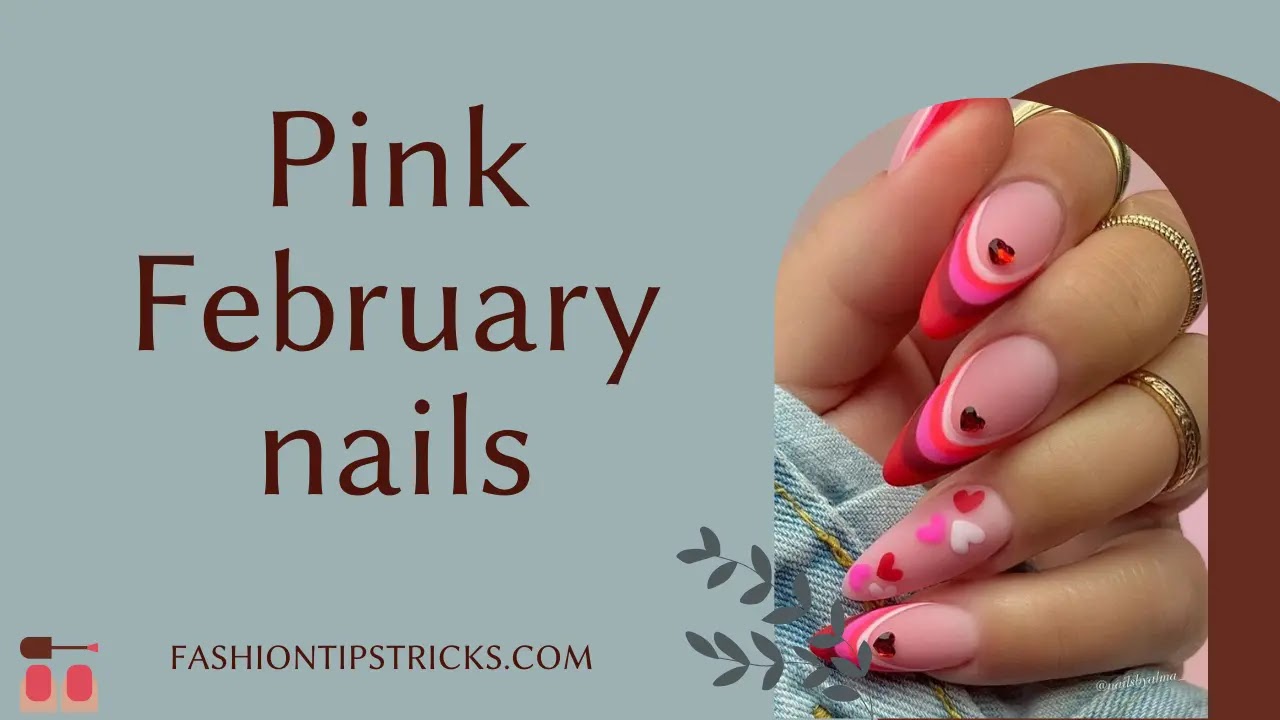 Pink February nails Pink February nails