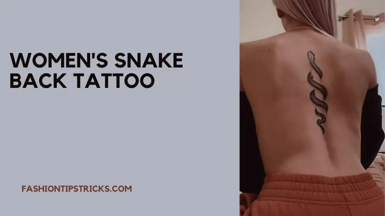women's snake back tattoo women's snake back tattoo