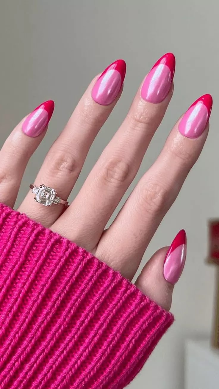 Playful Two-Tone Nails Playful Two-Tone Nails