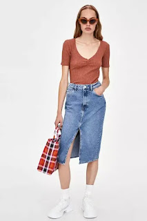 Denim Midi Skirt Denim Midi Skirt