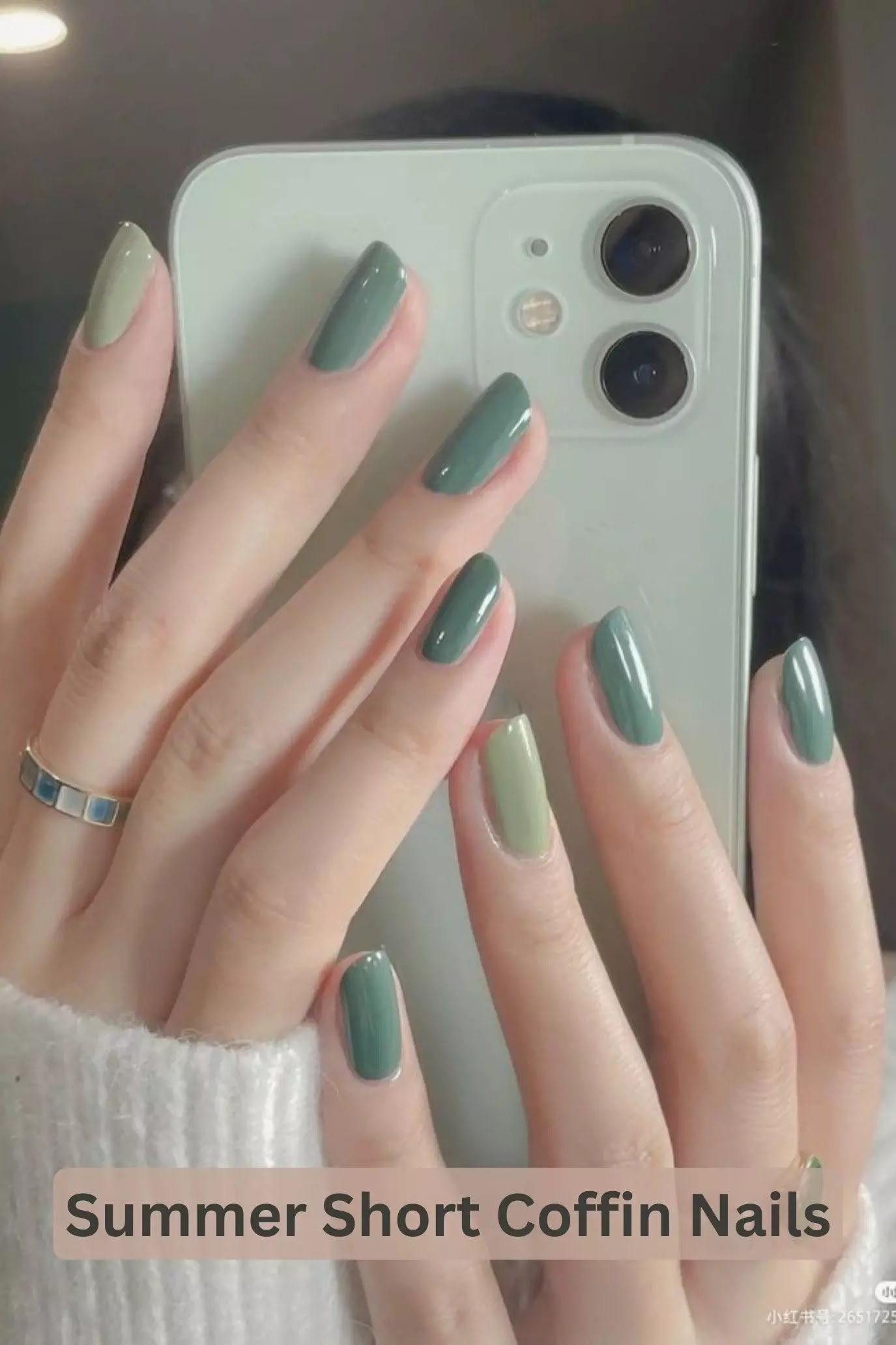 Summer Short Coffin Nails