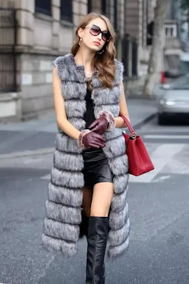 Fake fur vest