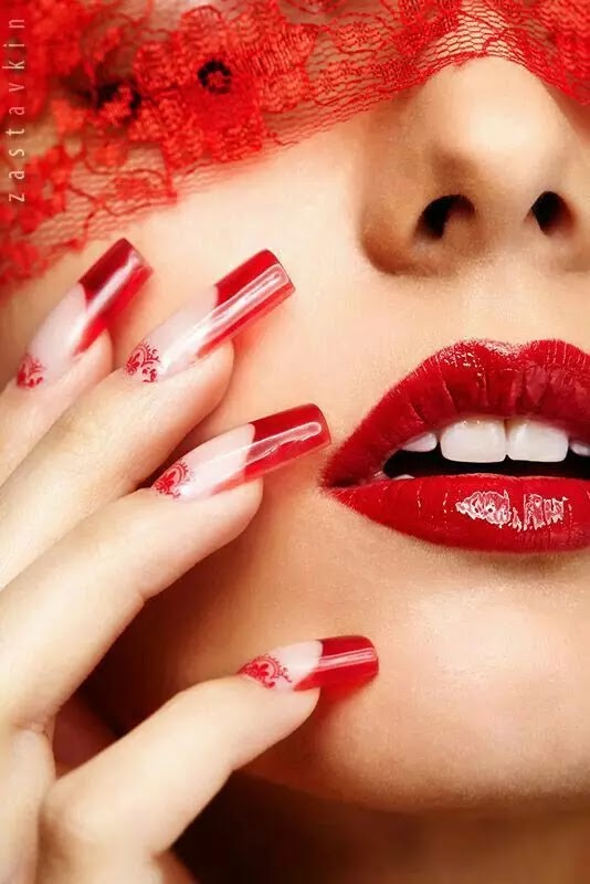 How do you do love hearts on red nails? How do you do love hearts on red nails?