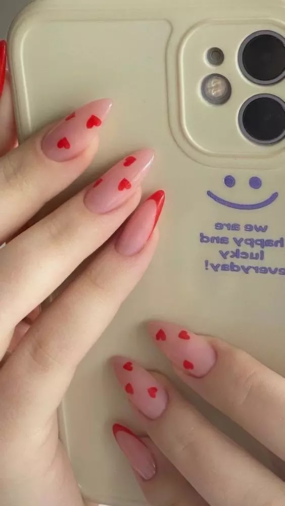 What color are red nails for Valentine's Day? What color are red nails for Valentine's Day?