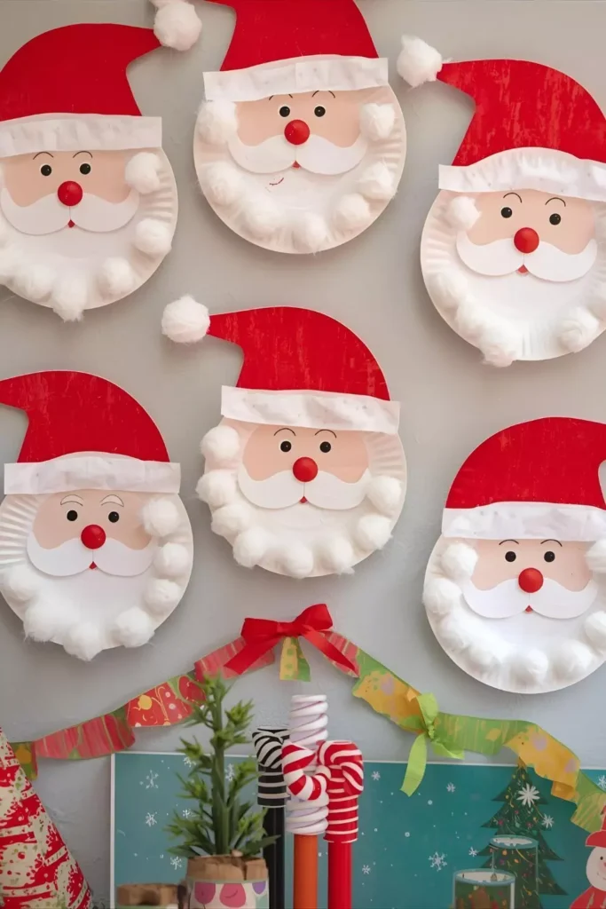 Paper Plate Santa Face