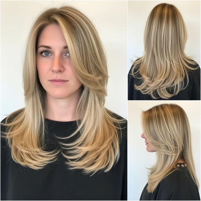 Ash Blonde Long Layers