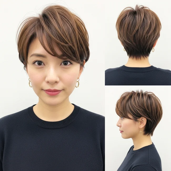 Asian Pixie Haircut Round Faces Fine Hair