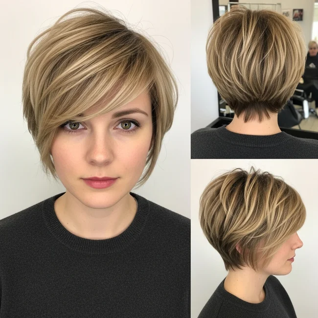 Asymmetrical Pixie Haircut Fine Hair