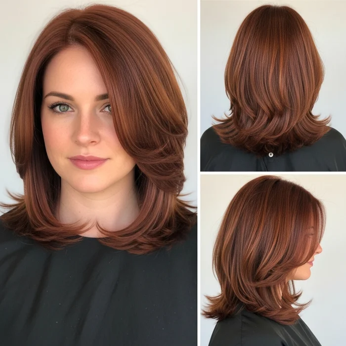 Auburn Long Bob Hairstyles
