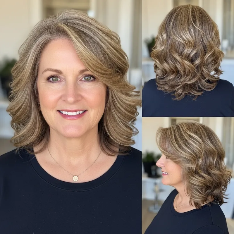 Medium-Length Layered Curls