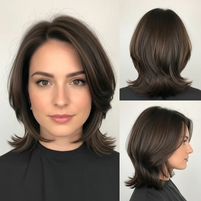 Balanced Chin Length Cut For Round Faces