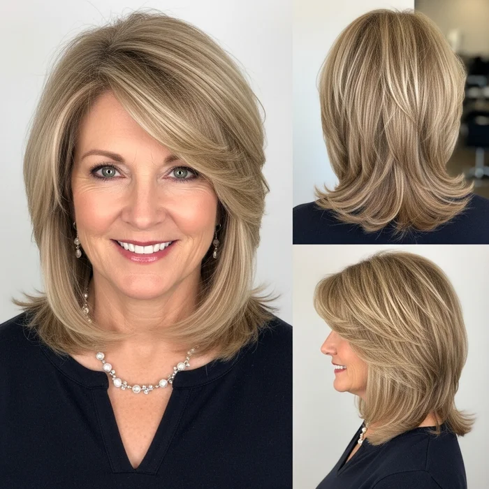 Balayage Layered Wedge for Hairstyle