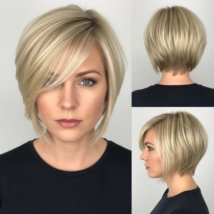 Blonde Angled Pixie Bob