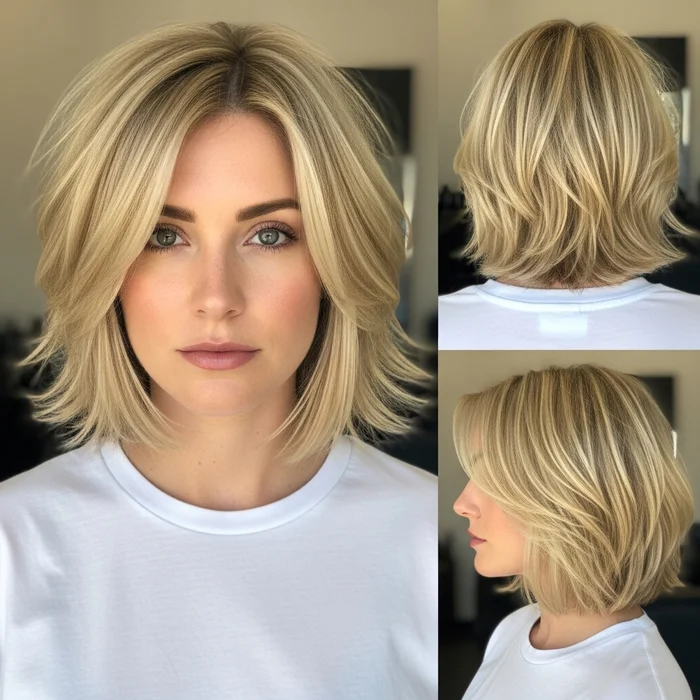 Blonde Choppy Bob Haircut
