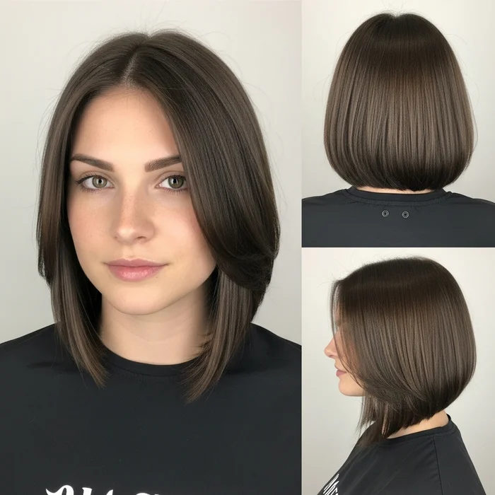 Bob With Center Part