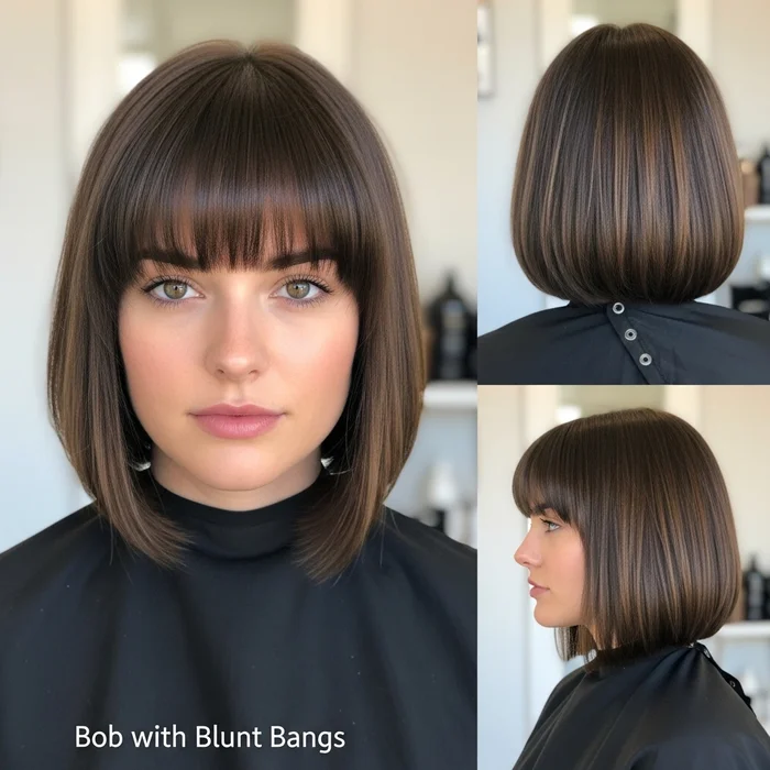 Bob with Blunt Bangs