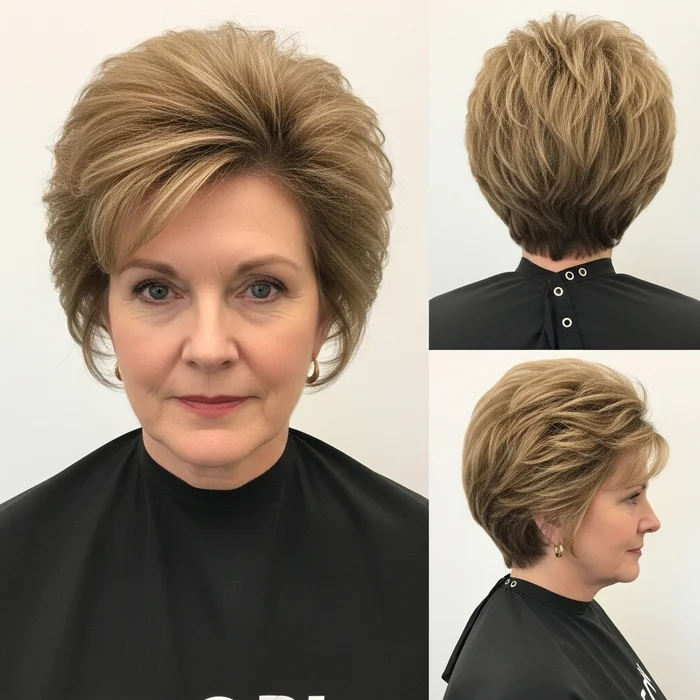 Bouffant Wedge Haircut
