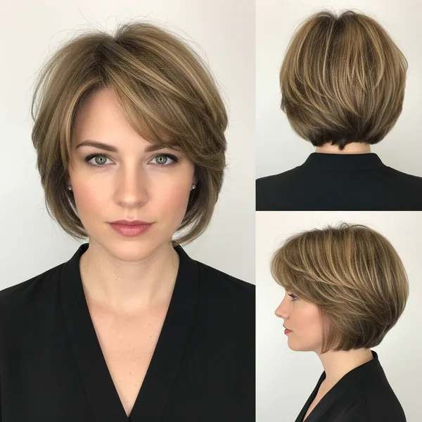 Butterfly Haircut Short Hair Round Face
