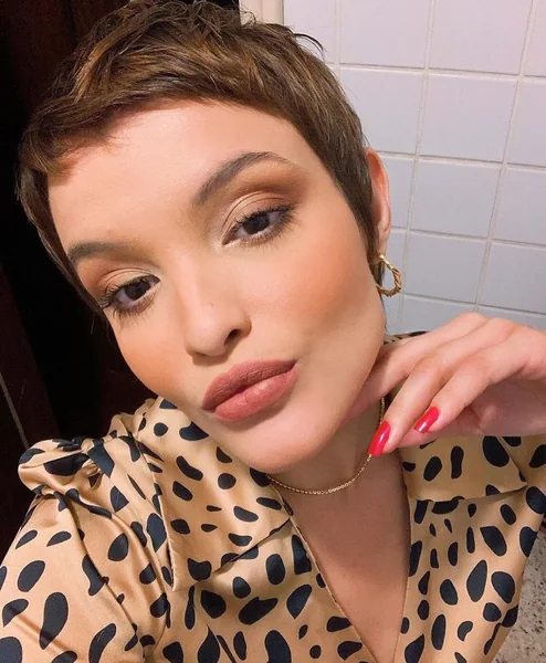 Chic Auburn Micro-Pixie with Soft Texture