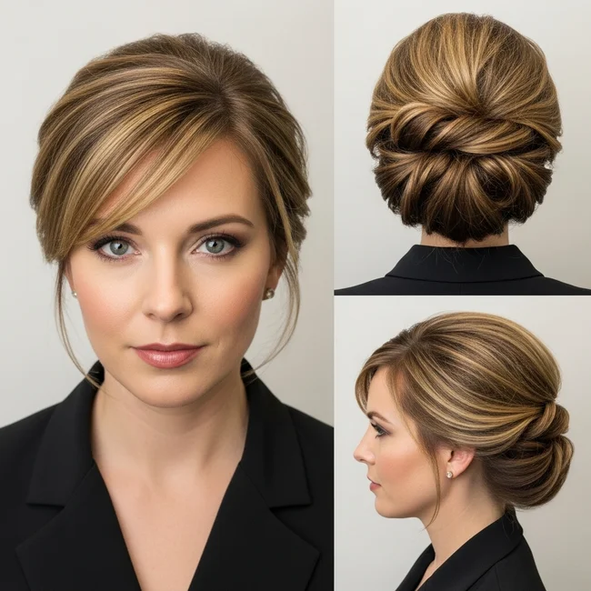 Chin Length Hair Updo