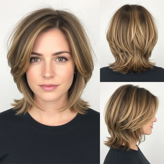 Chin Length Layered Haircut