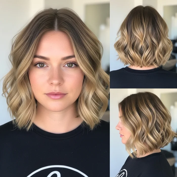 Chin Length Wavy Bob Hairstyles