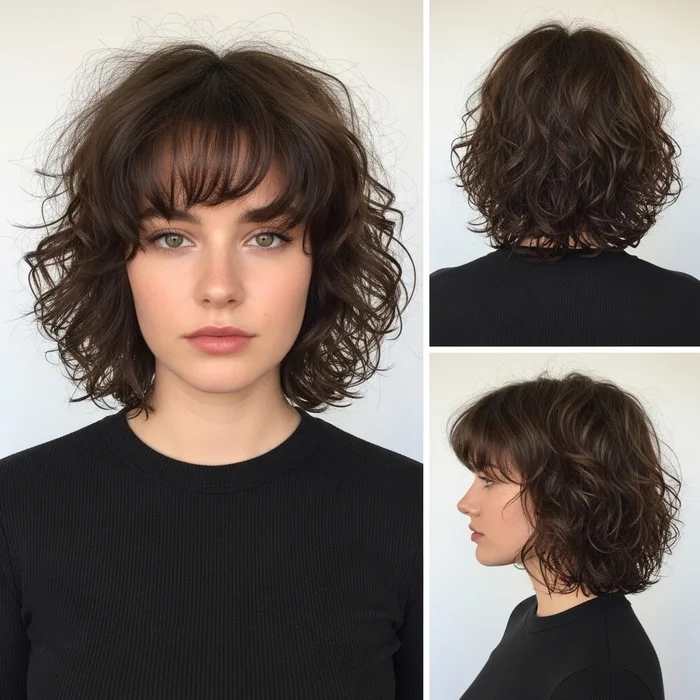 Choppy Bob Curly Hair