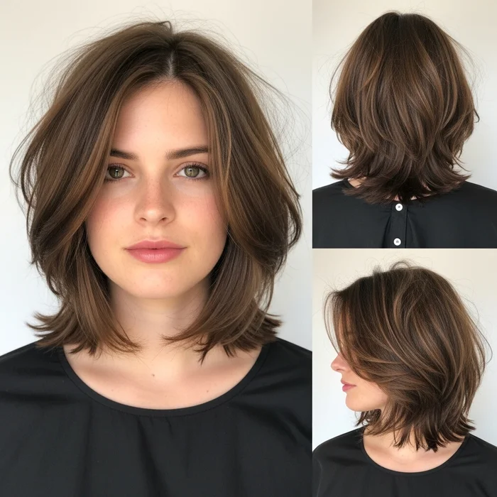 Choppy Layered Bob for Fine Hair mid length medium layered