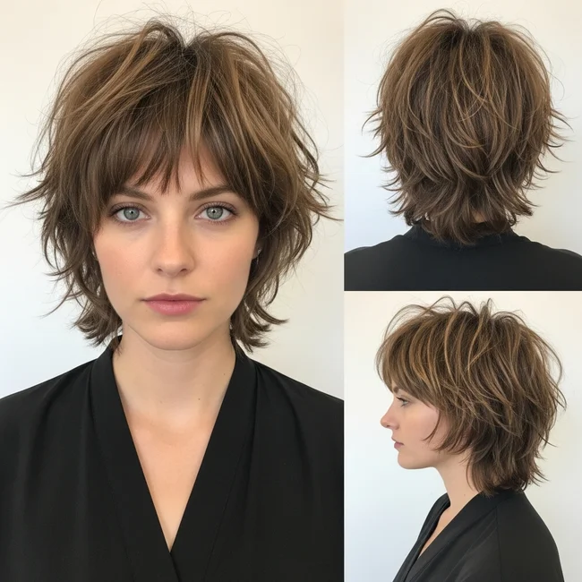 Choppy Short Shaggy Haircut