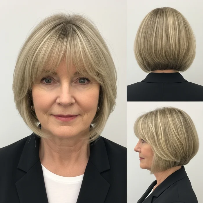 Classic Bob with Face-Framing Bangs